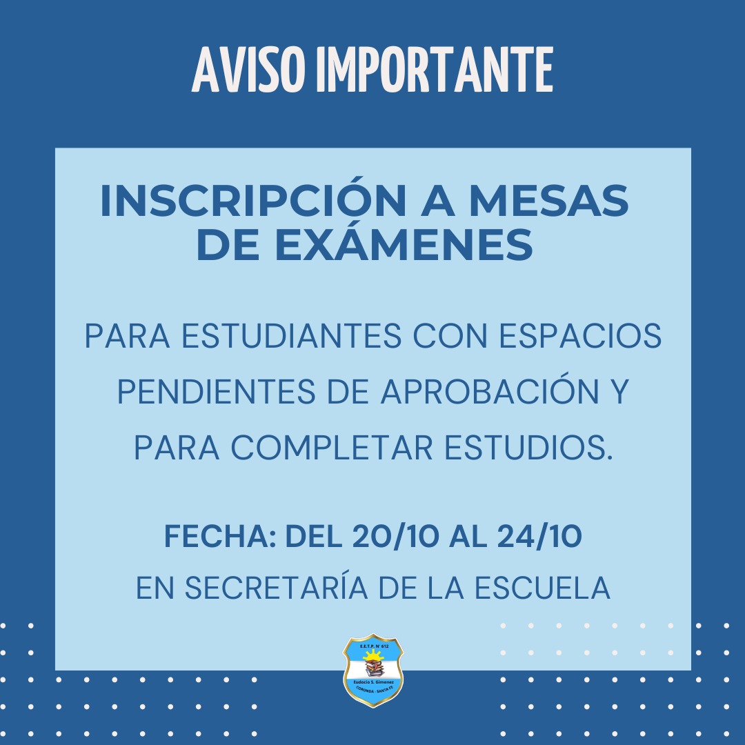 Inscripción a mesas de exámenes